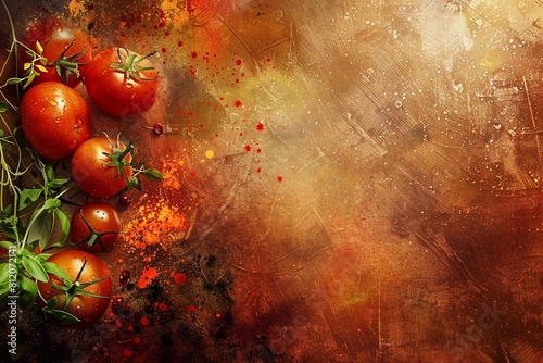 Restaurant Business: Backgrounds featuring abstract culinary ingredients that evoke taste and aroma. abstract backgrounds 