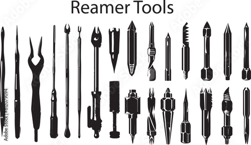 Silhouette Reamer Tools Vector illustration