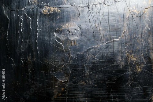 Digital image of metal background with black scratch texture stock photo