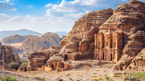 Discover the ancient wonders of Petra in Jordan, an archaeological marvel carved into rose-colored sandstone cliffs.