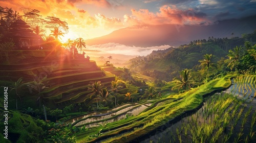 Discover the exotic landscapes and rich cultural heritage of Bali, Indonesia, including lush rice terraces, Hindu temples, and pristine beaches.