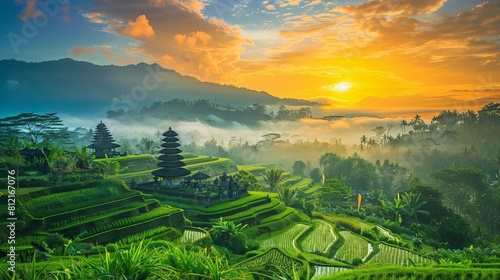 Discover the exotic landscapes and rich cultural heritage of Bali, Indonesia, including lush rice terraces, Hindu temples, and pristine beaches.