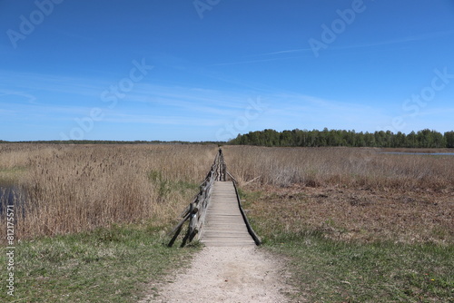 Park Narodowy Kemeri - Łotwa - kładki przy jeziorze Kaņieris