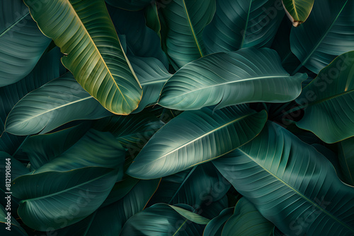 Tropical leaves texture, Abstract nature leaf green texture background, picture can used wallpaper desktop