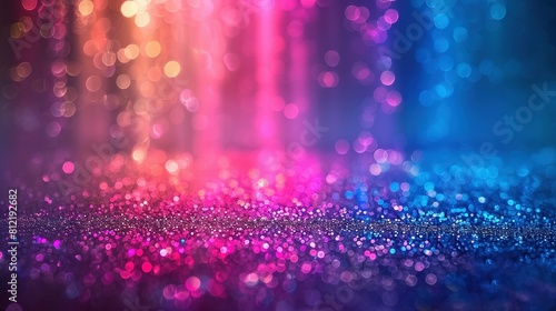  A crisp picture of a vibrant backdrop with myriad tiny dots of light above and below it