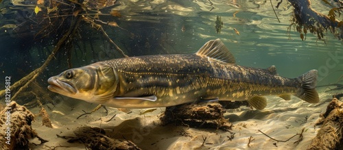 predator fish in the river water