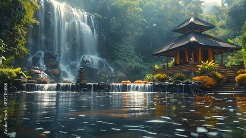Serenity landscape at waterfall,Bali,Imdonesia