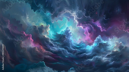 Dive into the depths of the digital canvas to craft an ethereal abstract landscape.