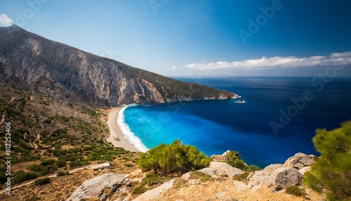 beautiful bay at lakki karpathos greek islands