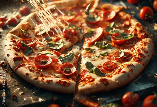 pizza, slice, cheese, promotional, Advertising, pepperoni