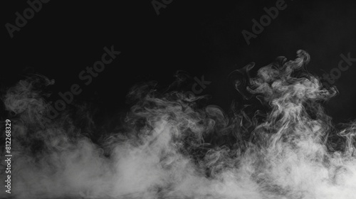 Billowing Smoke on Dark Background