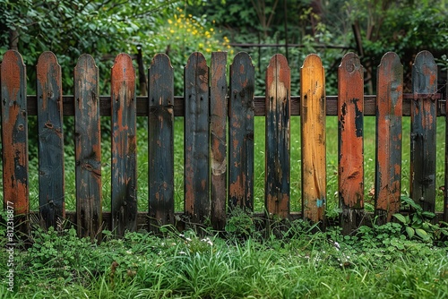 Backyard Serenity: A Wooden Fence Enclosing a Lush Lawn