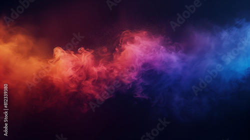 Various colorful powder clouds