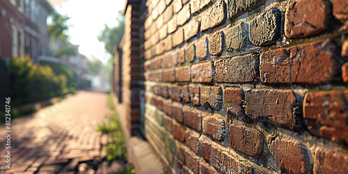 Brick and Mortar: An architectural exploration of the aging yet iconic brick walls that line the walkways and buildings in a historic neighborhood.
