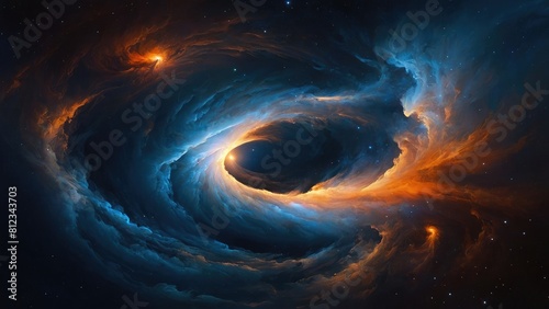 Swirling cosmic dance of starry brilliance