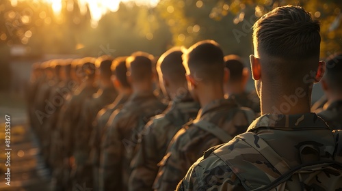 Young Soldiers in Camouflage: A Close-Up View of Military Training