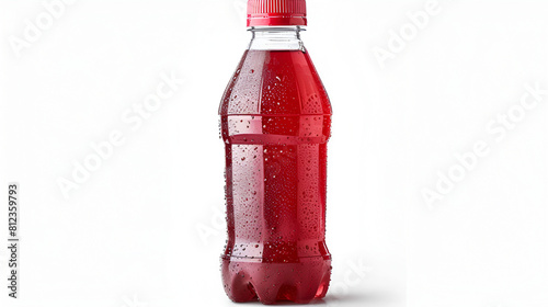 Isolated Bottle of Powerade brand fruit punch sports drink