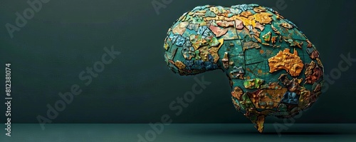 A conceptual image of a giant liver made from world maps, highlighting different regions affected by hepatitis