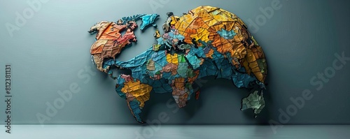 A conceptual image of a giant liver made from world maps, highlighting different regions affected by hepatitis
