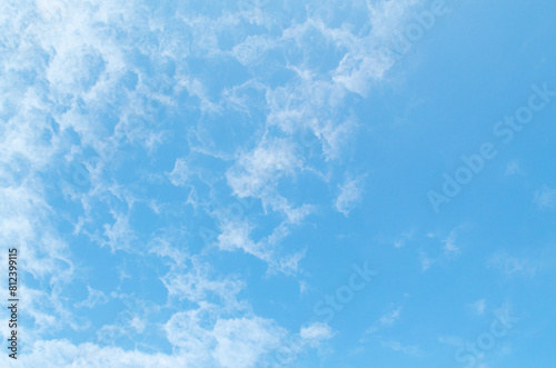 Sky blue background. Sky cloud clear.Vintage sun and cloud background - vintage filter