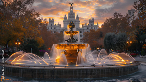 The Cibeles Fountain in Madrid, Spain