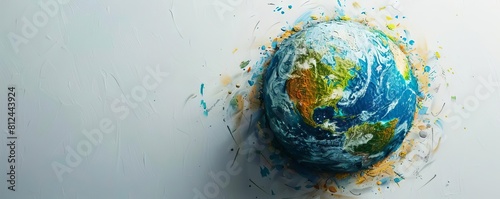 A symbolic illustration of Earth being erased like a sketch on paper, symbolizing loss of biodiversity