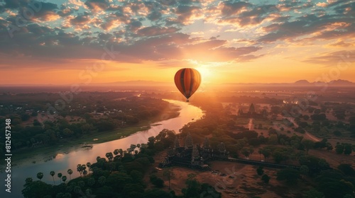 photograph of Take a balloon ride to see Bagan Pagoda, Burma