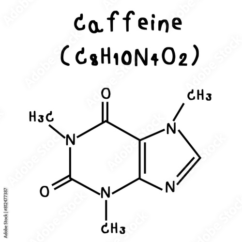 caffeine chemical structure illustration