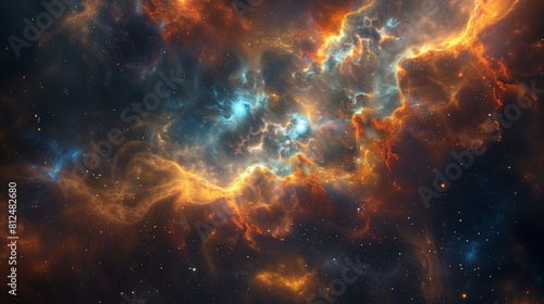 abstract background of nebula fusion
