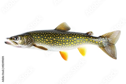 Pike, fish, isolated on white