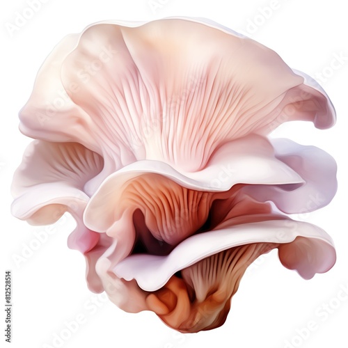 Photo of Oyster Mushroom, Isolated on white background
