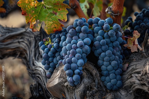 Luscious Old Vine Zinfandel Grapes at a Vinery in Lodi, California. Perfect for Representing
