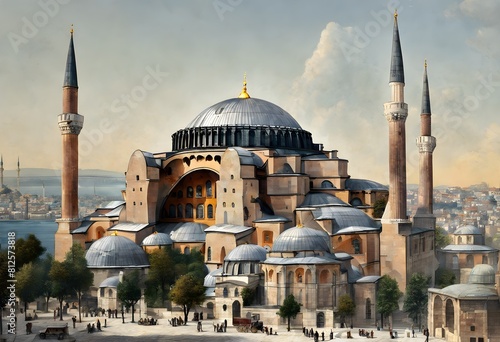 A view of the Hagia Sofia in Istanbul in Turkey