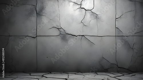 Cement cracks, dusty old movie effect texture, grimy concrete facade wall, generative AI, and grunge metal wall texture background are all appropriate for Halloween-themed backgrounds.