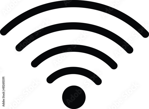 WIFI wireless internet signal flat icon symbol. Connect of network. Bar of satellites for mobile, radio, computer. Hotpot, strength electronic wave from antenna for communication.