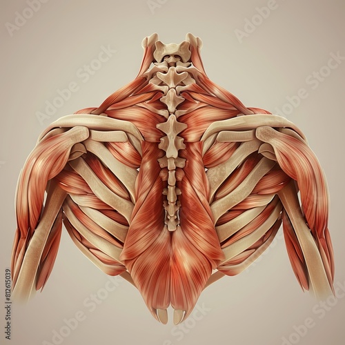 This is a detailed diagram of the back muscles.