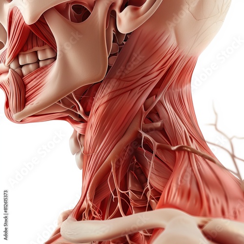 This is a detailed diagram of the human neck muscles.