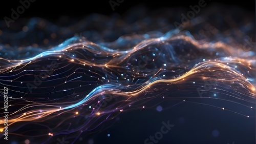 The flow of digital signals and communication channels that permit connectivity and interaction in the digital domain are represented by digital waves, which stand for the transmission of data and inf