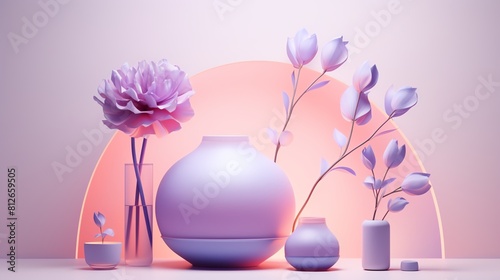 Aromatherapy sessions for wellnes scent therapy theme 3D render colored pastel
