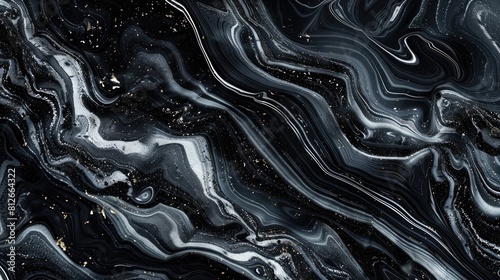 Abstract background design created from a pattern of black marble texture