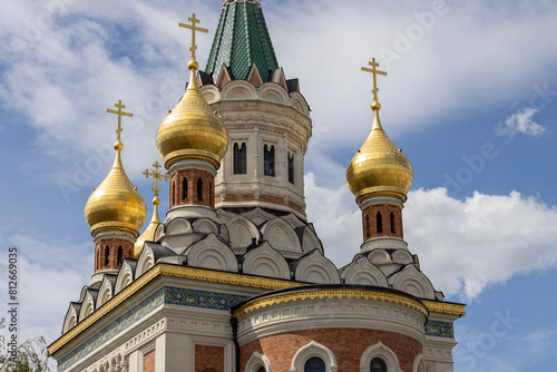 Saint Nicholas Orthodox Russian Church built in 1899 in Russian-Byzantine style, Vienna, Austria