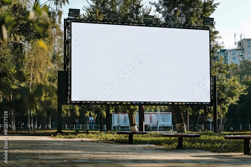 blank led screen mockup for outdoor event advertising copy space