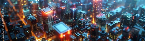 A stunning 3D model depicting a futuristic cityscape inspired by the 1910s