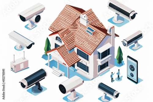 Security operations are monitored through digital CCTV zooms, connecting electronic systems to cameras that focus on crime prevention and lens adjustments.