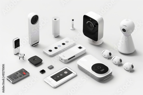 Security cameras link high-tech safety measures with technology that secures surveillance, defining access protocols that ensure multimedia networking in smart homes.