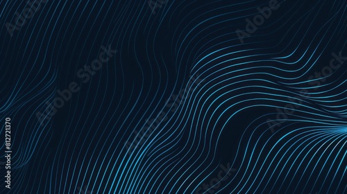 An abstract image with dynamic blue lines creating a sense of movement, resembling undulating waves across a dark background