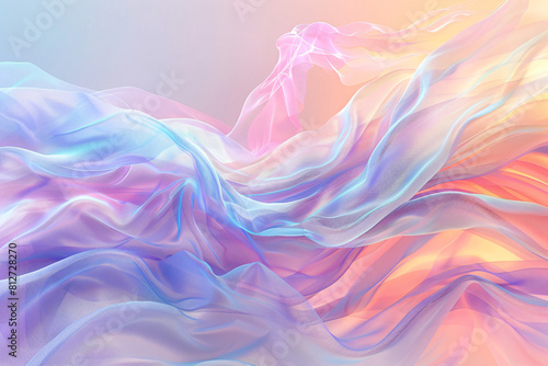 Vibrant gradient curtain background with flowing lines in rainbow colors. Design for web banners, wallpapers, and digital art