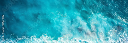 surface waves on the beach, Blue sea surface, water wave surface, blue water wave, top view