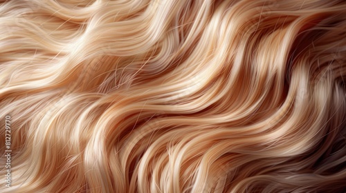 Detailed view of lengthy, curly tinted fur or hair
