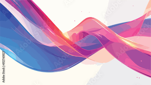 AbstraAbstract colorful curve background design. il